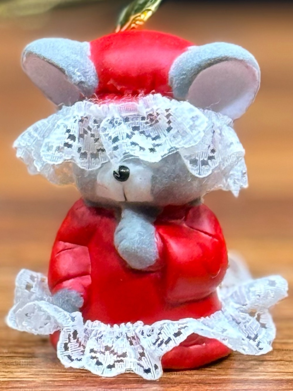 JASCO Hand Painted Bisque Porcelain “Soft’n Snoozy” Chimers Mouse Bell
